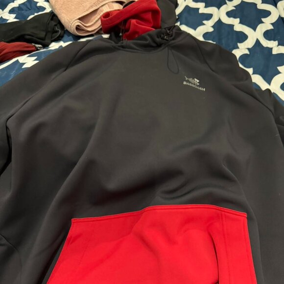 Other Other - Black & Red hoodie w/ Neck gaiter